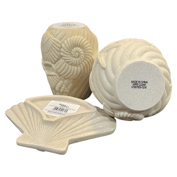 Beach Coastal Bathroom Accessories Set • Lotion/Soap Pump, Soap Dish, Cup • NEW - Picture 8 of 13